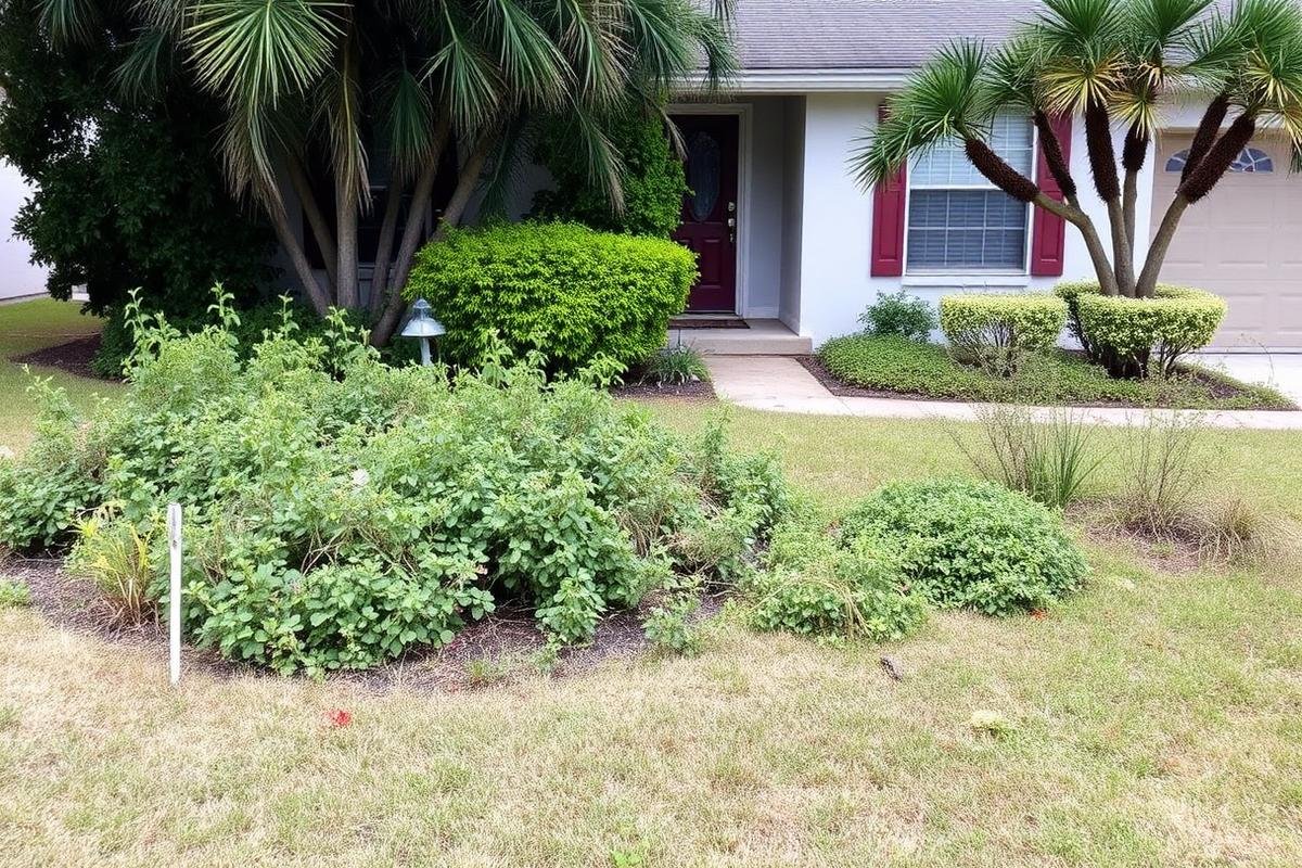 Front yard renovation before